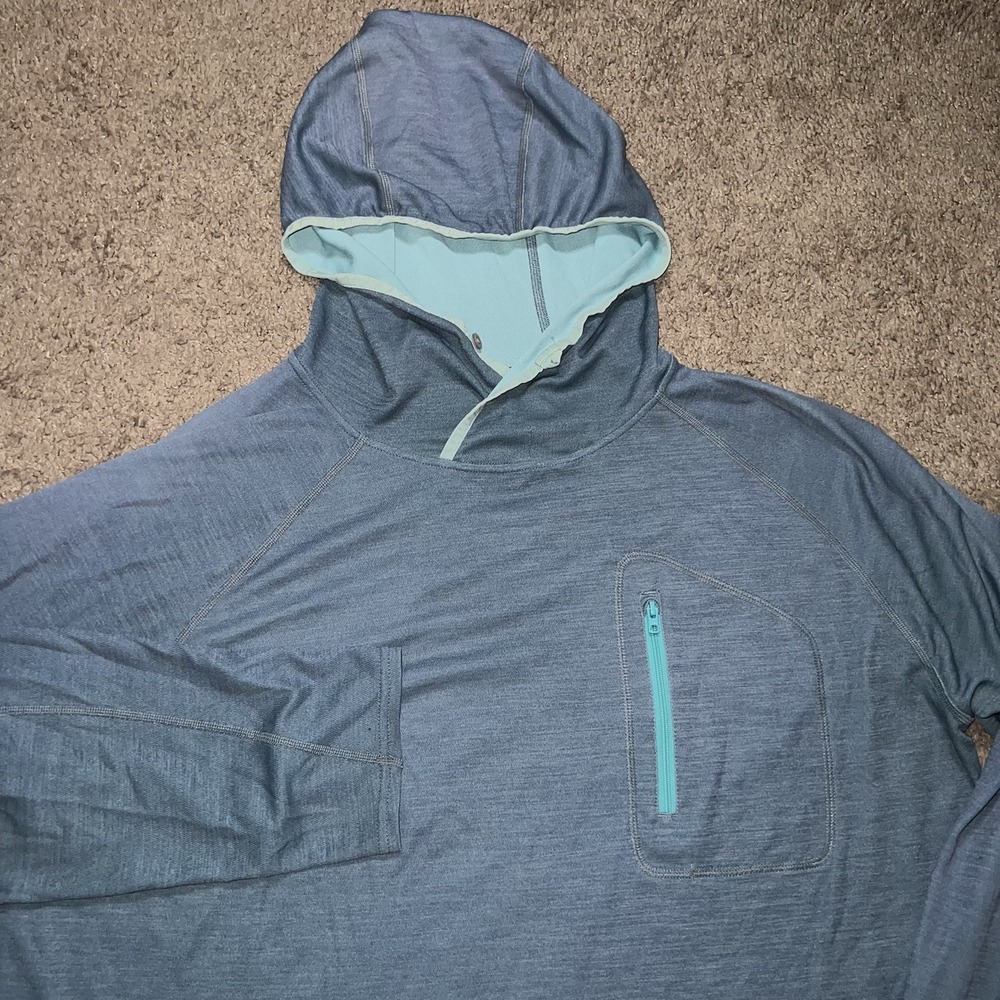 Patagonia Sunshade Technical Hoody Men's XL Blue Lightweight UPF50+ Hoodie